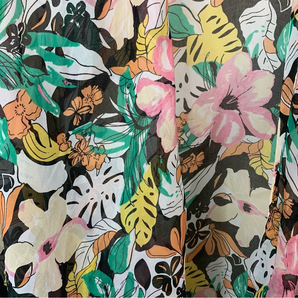 LANE BRYANT Ruana Floral Beach Cover Up - Picture 5 of 7